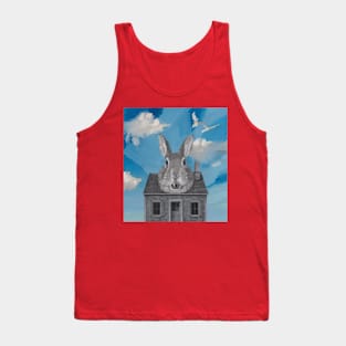 watercolor painting rabbit house Tank Top